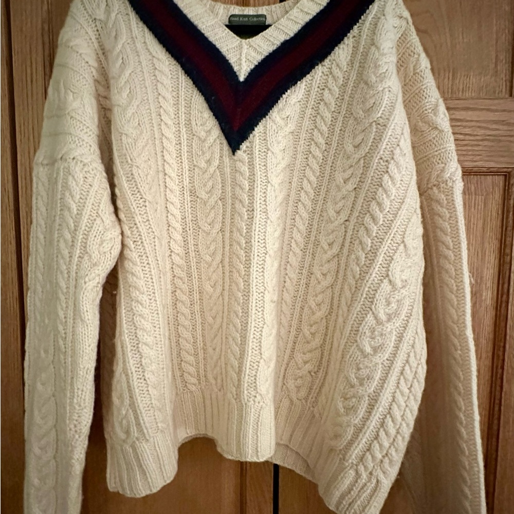 Lord & Taylor Kensington Handmade Wool Cable Knit Sweater – XL